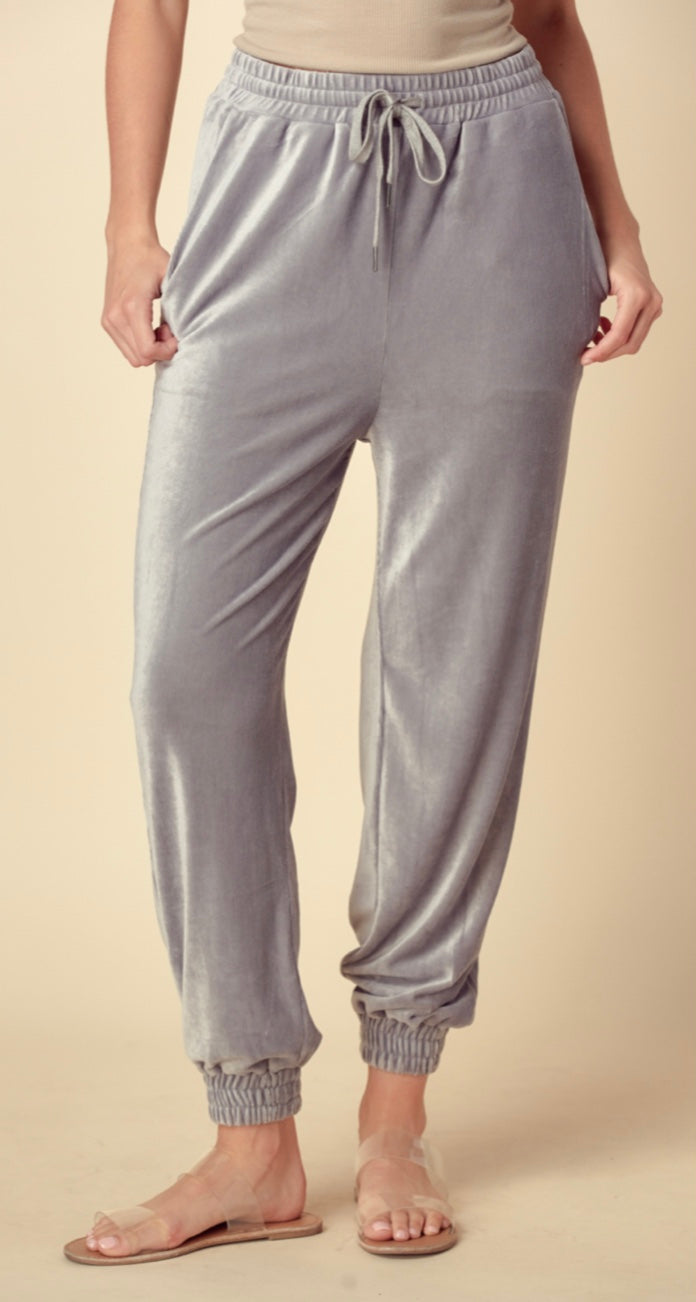 Cozy Ribbed Velour Jogger