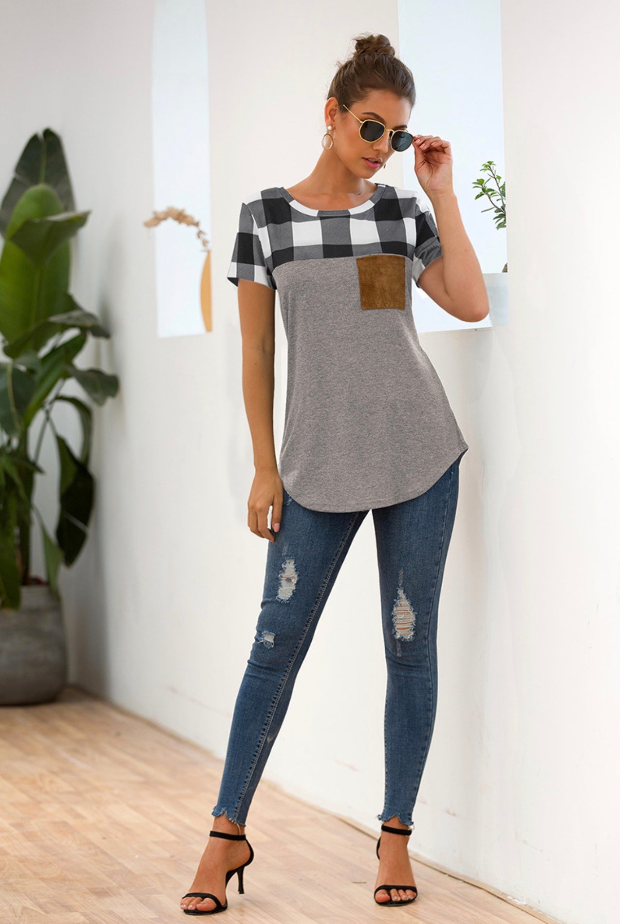 Cozy Plaid Tee