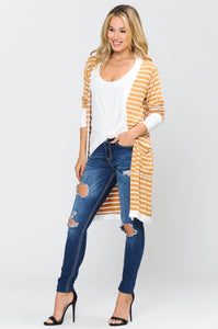 Cozy Striped Duster Cardigan