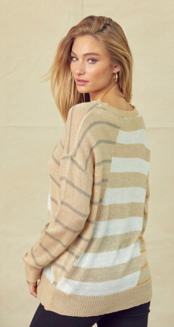 Cozy Multi Striped Sweater
