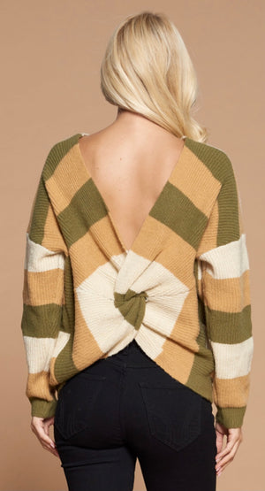 Cozy Twist Back - Knit Sweater