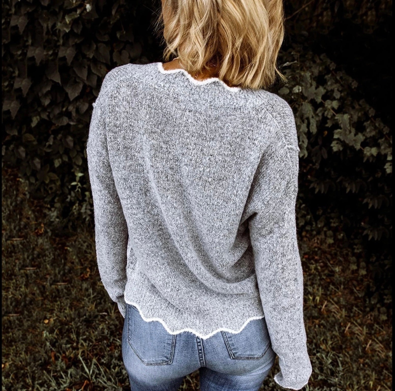 Solid Cozy V Neck Pullover Sweater