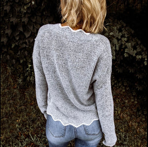 Cozy Cloud V-neck Sweater