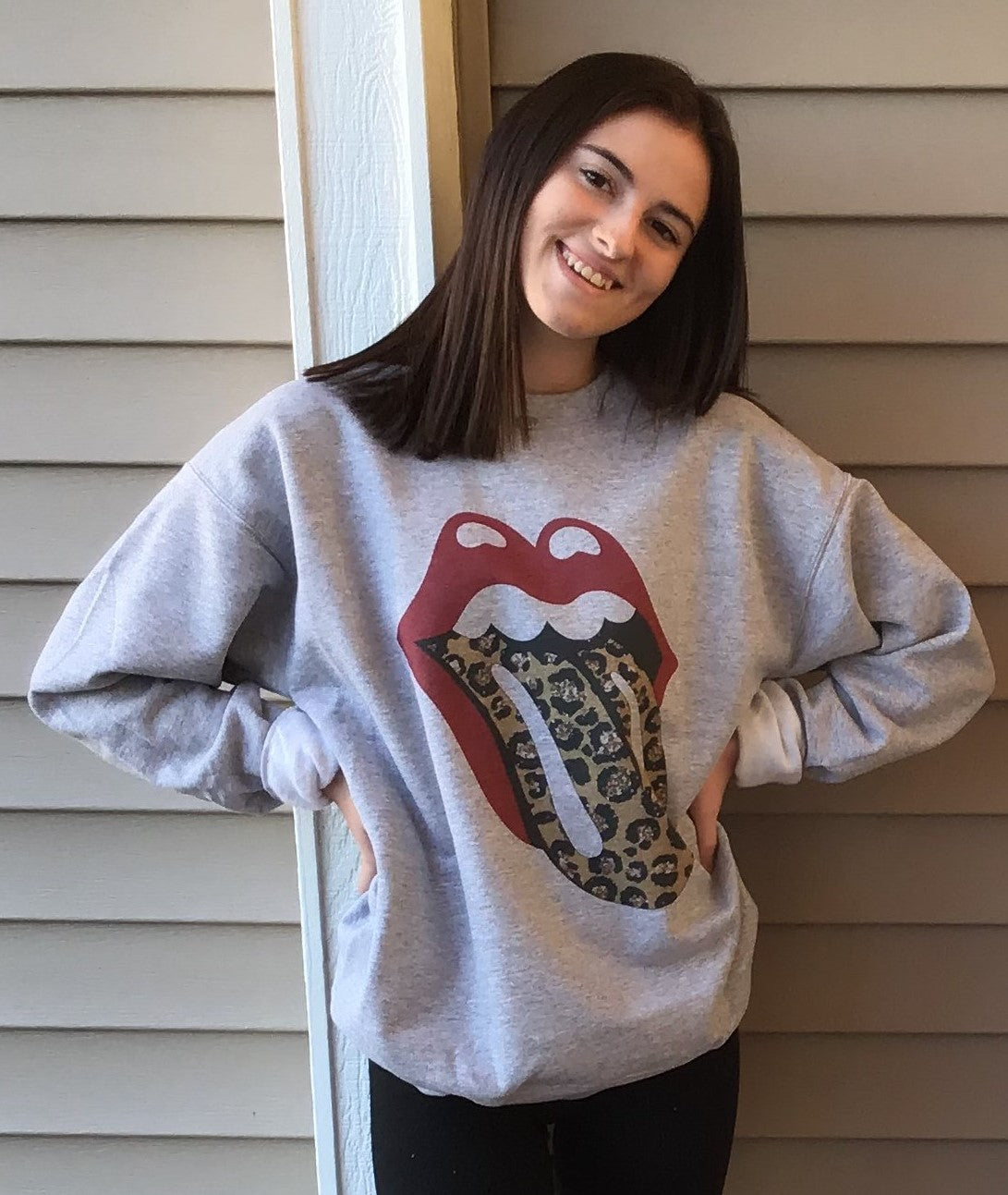 Tongue sweatshirt store