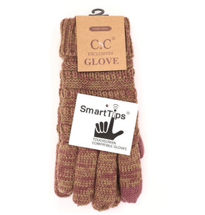 Cozy Multi Color SmartTips Lined Knit Gloves