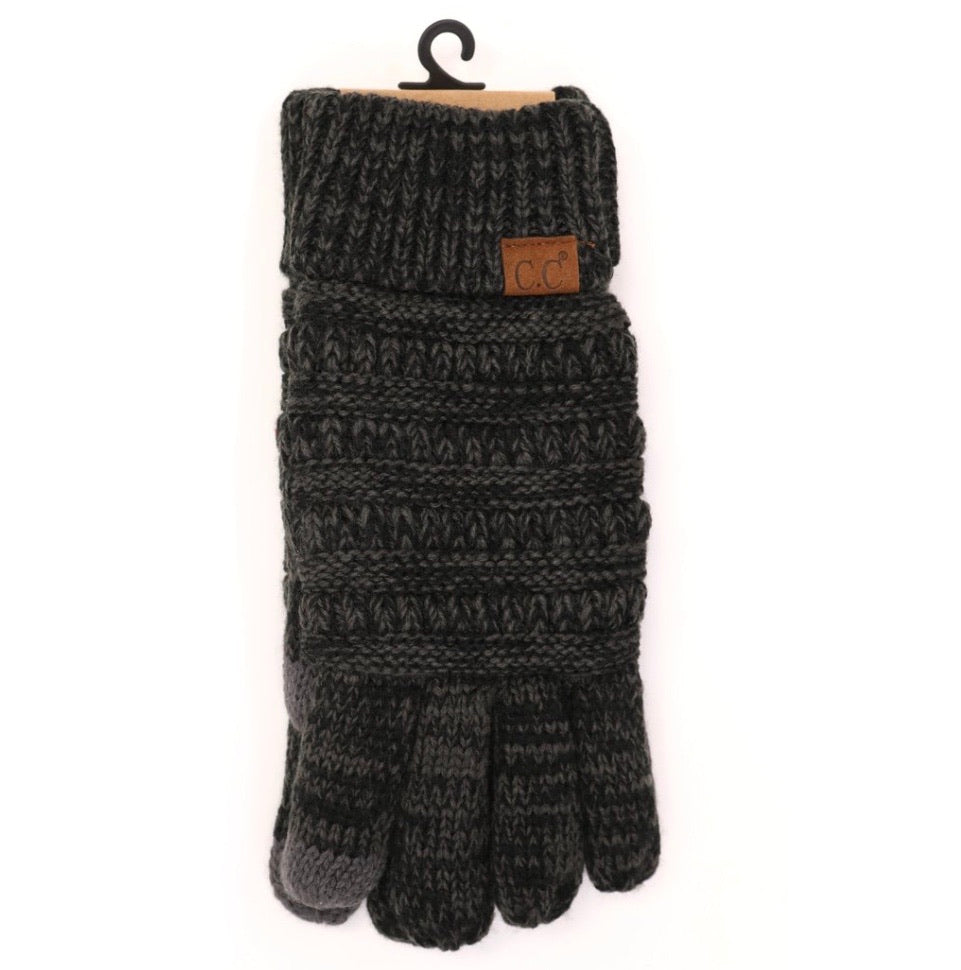 Cozy Multi Color SmartTips Lined Knit Gloves