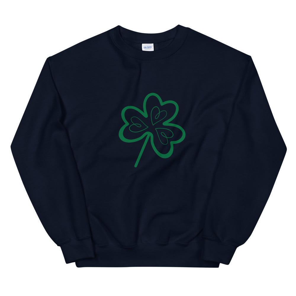 Cozy Shamrock Hearts Sweatshirt