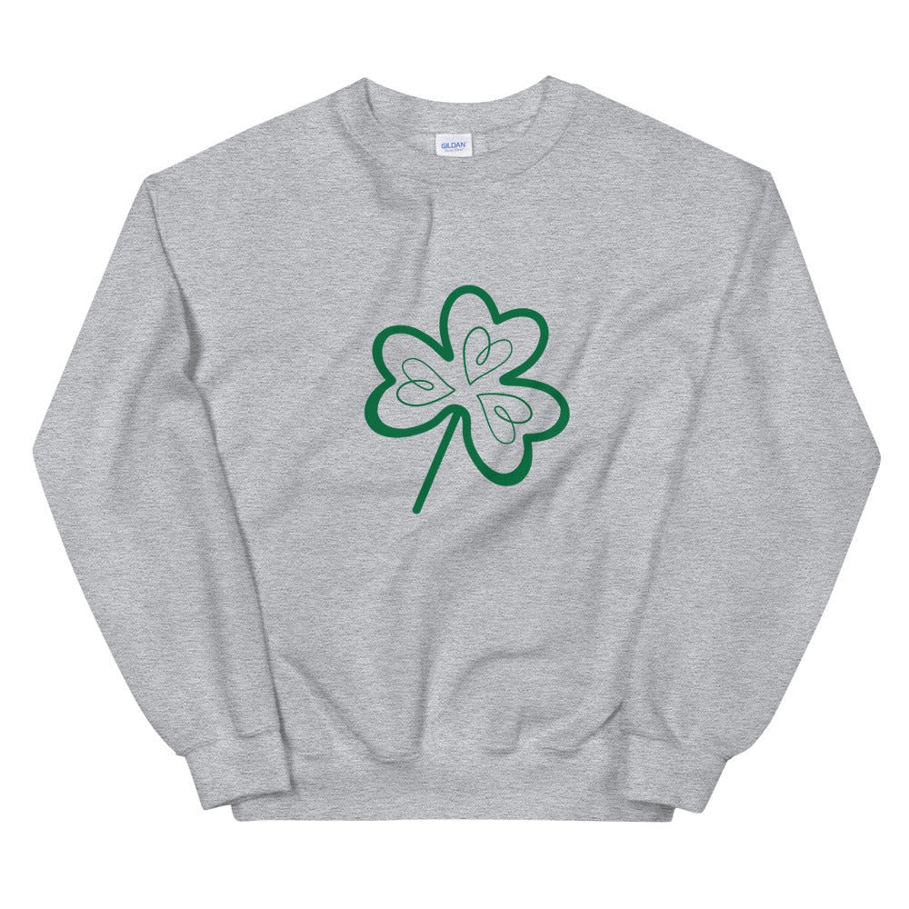 Cozy Shamrock Hearts Sweatshirt