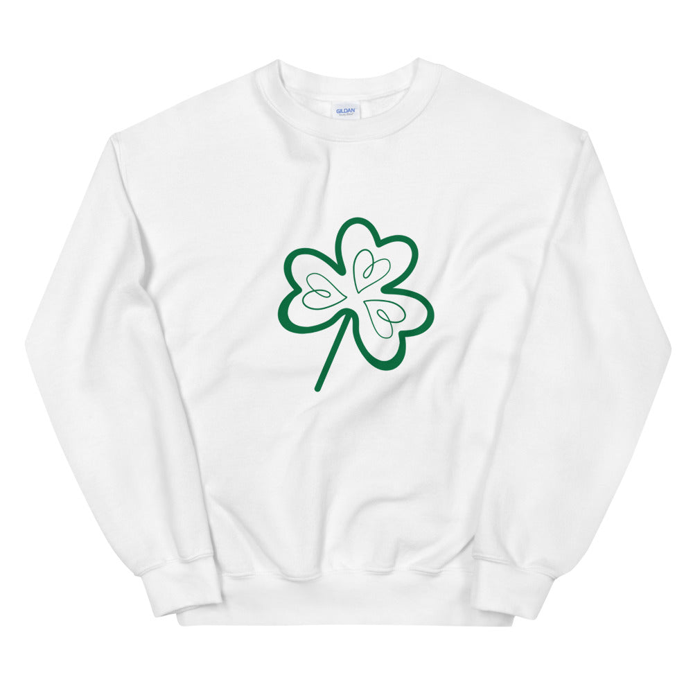 Cozy Shamrock Hearts Sweatshirt